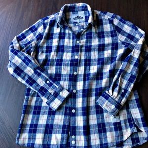 Madewell Pendleton Button Up Blue Plain